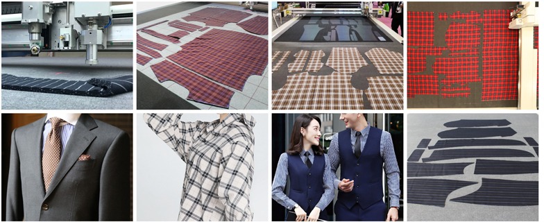 打扮裁剪机生产历程样品